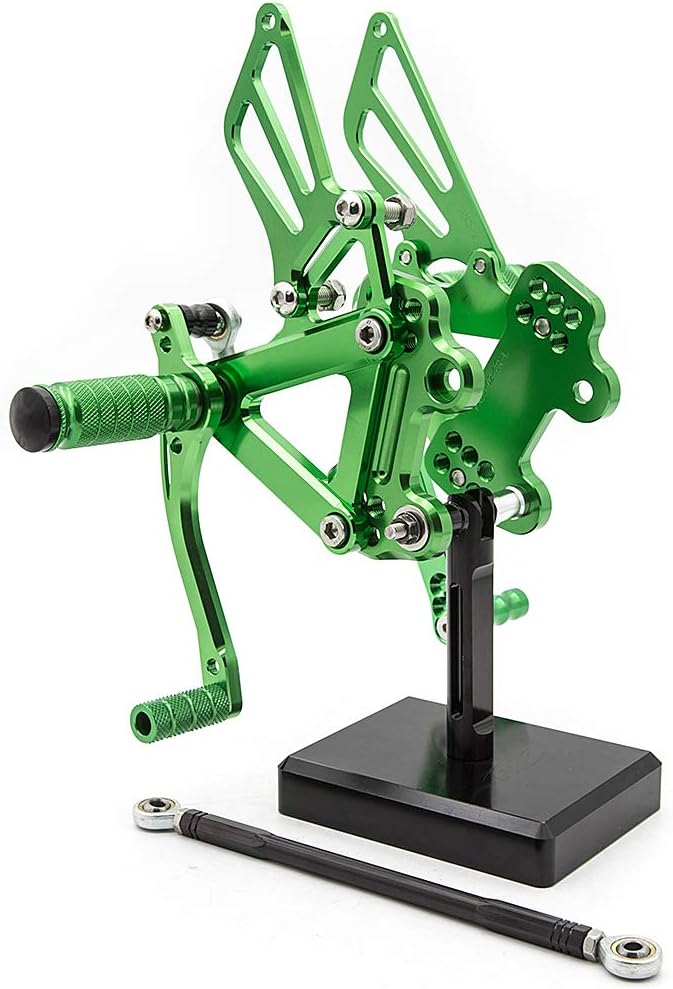 FXCNC CNC Billet Motorcycle Adjustable Rearsets Foot Pegs Rear Set Footrests Compatible with Ninja ZX6R ZX-6R ZX636 1999-2002, Ninja ZX9R 1999-2003, ZZR600 2005-2008 - Image 2